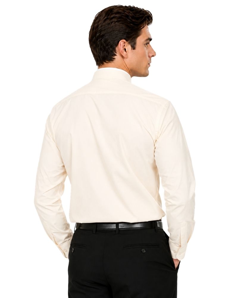 Cream Roman Collar Clergy Shirt