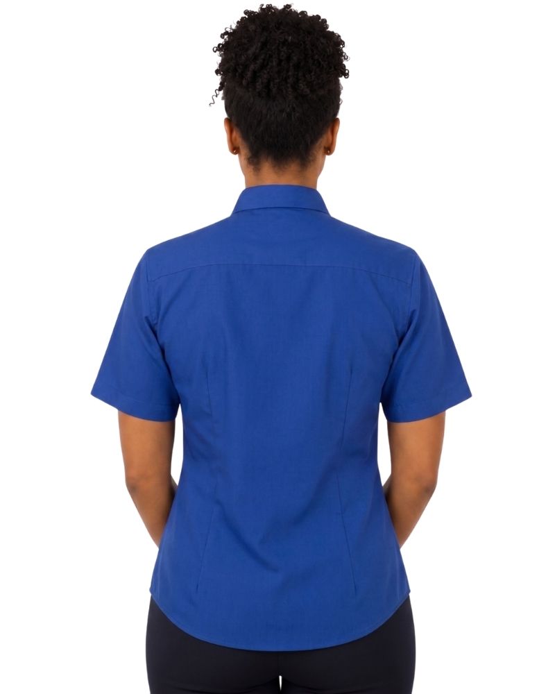 Royal Blue Short Sleeves Clergy Shirt