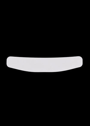 White rectangular collar on a black background