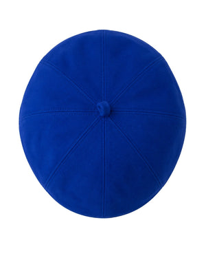 A clergy zucchetto cap from a top-down view on a solid white background.