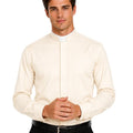 Cream Roman Collar Clergy Shirt