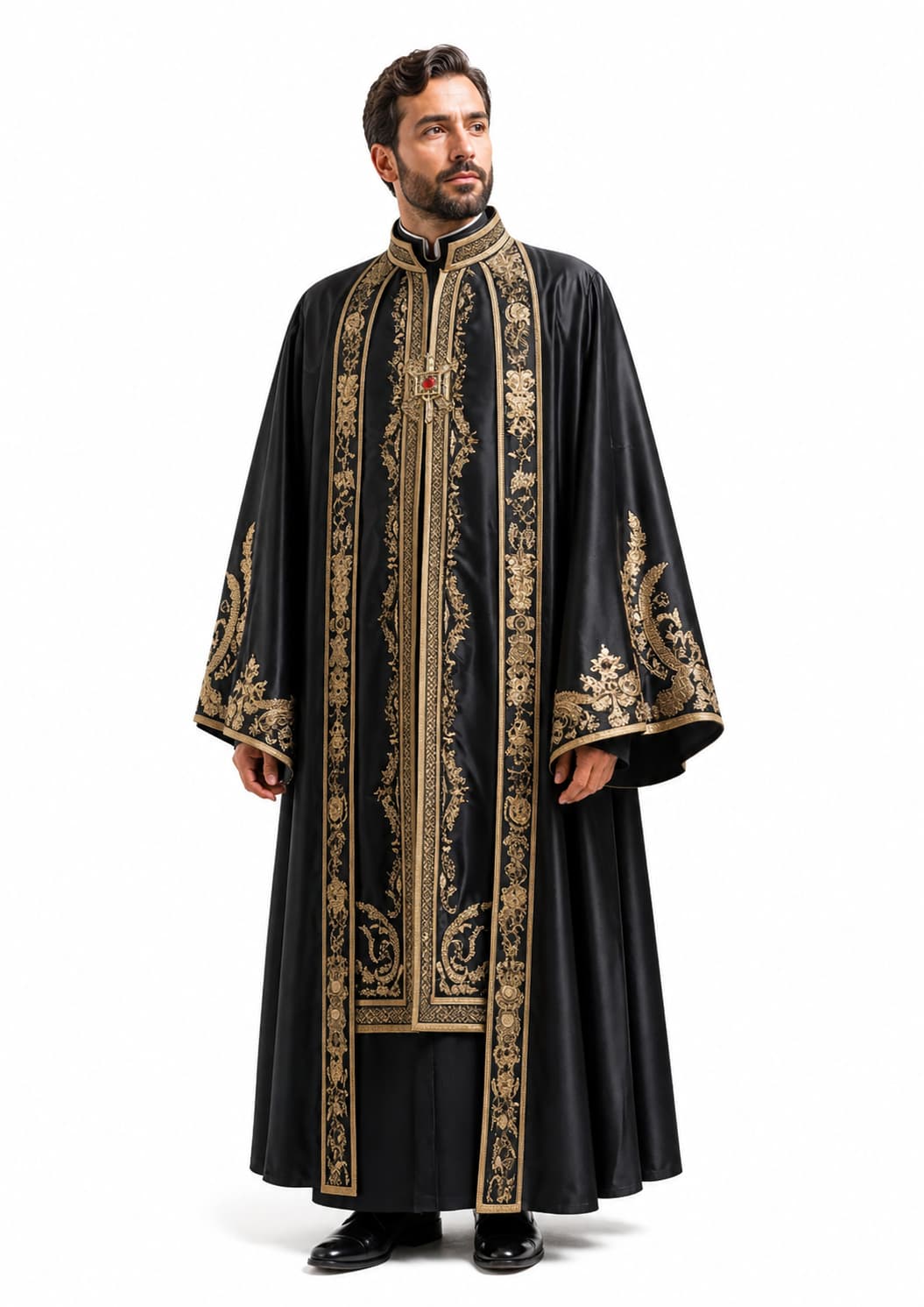 Vestments Robe Gold Embroidered Clergy Vestment Robe — Premium Ceremonial Wear – Holy ...