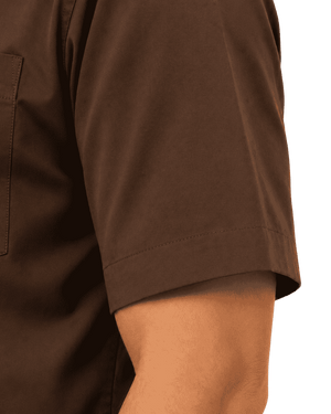 closeup of the man arms against plain white background.