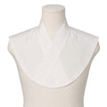 A white Amice displayed on a cream mannequin torso against a plain white background.